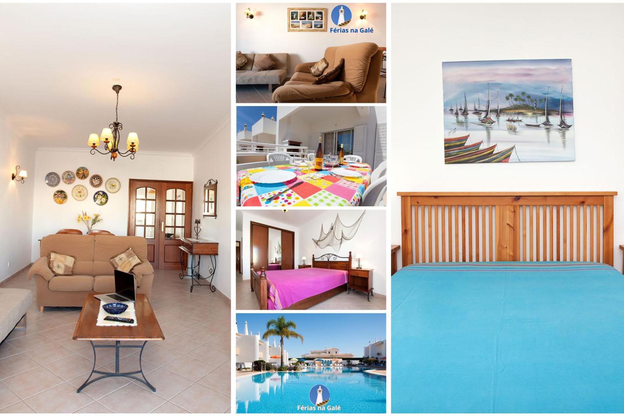 Os Apartamentos A Ramos Na Praia Da Gale Estao Inserido Em Condominio Com Piscina, Fica Apenas A 350 Metros Da Praia Da Gale - Apartamentos Com Ar Condicionado Tanto Nos Quartos Como Na Sala, Smart Tv Com Prime Video E Cozinha Completa Albufeira Exterior foto